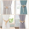 6 Pcs Curtain Tiebacks, Modern Style Pearl Window Tie Handmade