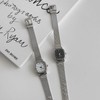 Laini miscellaneous goods simple metal silver watch ac-9549c black free / 라이니  잡화 심플 메탈 실버 손목시계 ac-9549c 블랙free