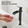 BWE Bathroom Vessel Sink Faucet Waterfall Spout Single Handle One