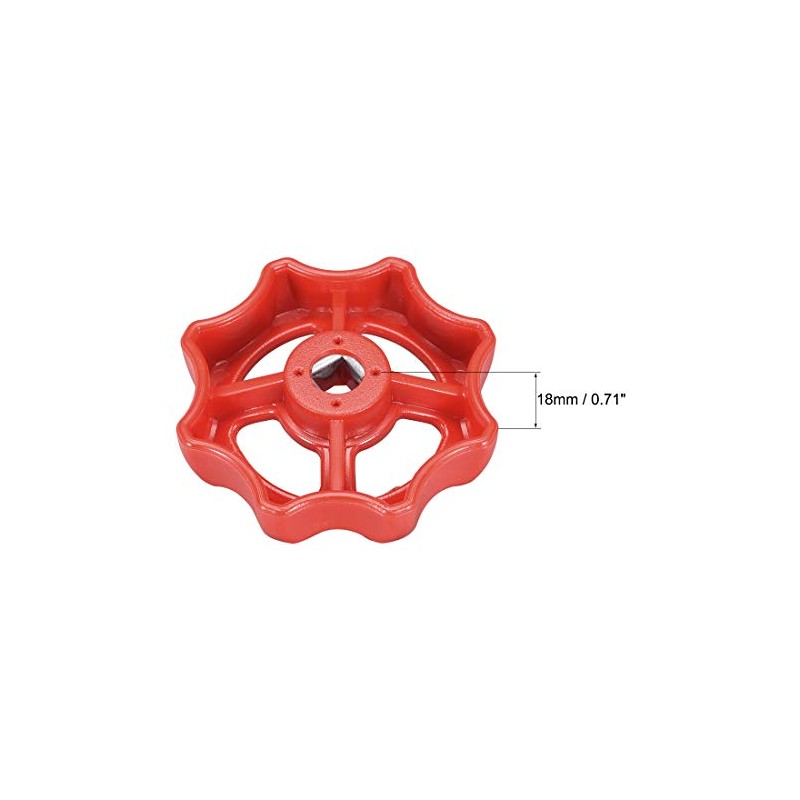 sourcing map Plastic Outside Faucet Round Wheel Handle, Square Broach