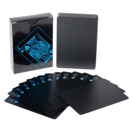 hopewey Playing Cards Black Waterproof Poker Cards Plastic Playing Cards Made of PVC Professional Premium Playing Cards for Texas Holdem Poker Hot