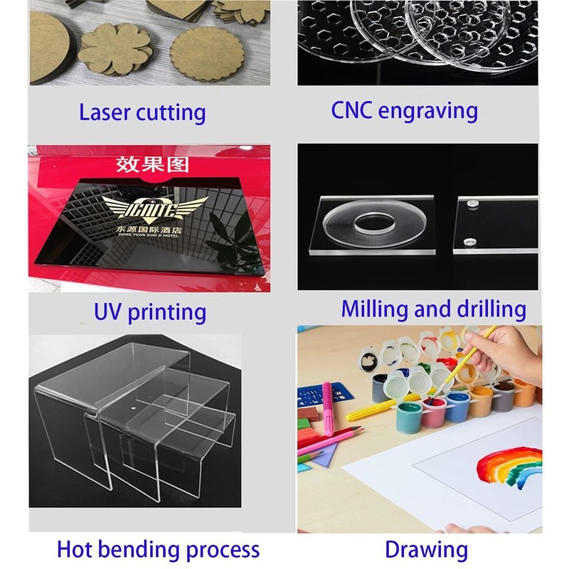 TSKDKIT 5mm Acrylic Sheet A4 Black Plastic Sheet A4 Plastic