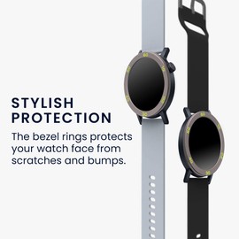 kwmobile Protective Bezel Ring Compatible with CMF by Nothing Watch Pro 2 (D398) - Aluminum Ring for Smart Watches - Grey/Green