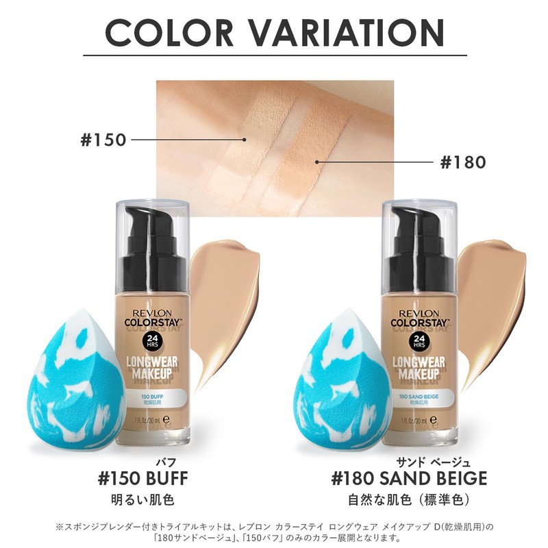 Revlon Color Stay Longwear Makeup D Blender Kit 180 Sand