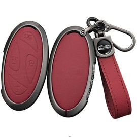 ontto 5/7 Buttons Smart Remote Car Key Cover Compatible with Hyundai 2023 2024 Key Fob,Antiscratched Key Case Fit for Ioniq 6 Grandeur GN7 Kona Elantra Car Accessories,Red