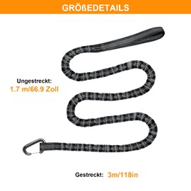 Raweao Tow Rope Bicycle Children, 3 Metres Elastic Tow Strap Bicycle Children Tow Rope Towing for Mountain Racing Family Rides, Load Capacity 225 kg