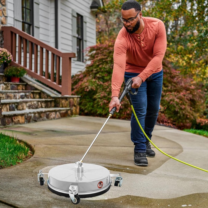 Wexo Palindrog 19" Pressure Washer Surface Cleaner with 4 Wheels,