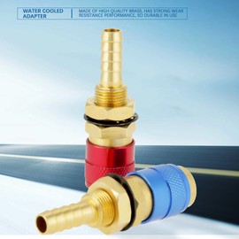 2 pieces 8 mm water-cooled and gas adapter, quick coupling, quick connector, suitable for TIG welding torches