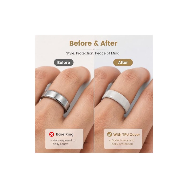 4 Pack Ultra Thin TPU Ring Covers for Oura Ring