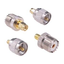 RFaha - Juego de adaptadores coaxiales SMA a UHF SMA macho/hembra a UHF SO239 PL259 M/F RF (F108-4)