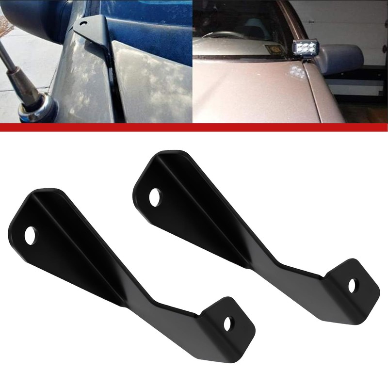 Upper Hood Ditch LED Light Pod Mount Brackets – Compatible