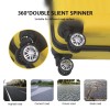 Premium 3-Piece Lemon Yellow ABS Luggage Set 20\" 24\" 28\"