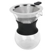 Reusable Glass Coffee Pot with Stainless Steel Filter Manual Drip