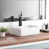 KDKSC Bathroom Vessel Sink 19"x15" Rectangular White Bathroom Sink with