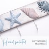 TideAndTales Beach Decor Seashell Wall Hooks Towel Rack for Bathroom,