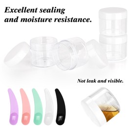 BELICOO 24 Pcs Sample Pots, 20ml Travel Cosmetic Jars with Lids for Women Eye Shadow Nails Powder, Lotion and Creams Storage (White)