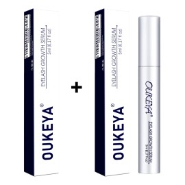 Oukeya Suero Crecimiento Pestañas Y Cejas Efectivo 5ml X2