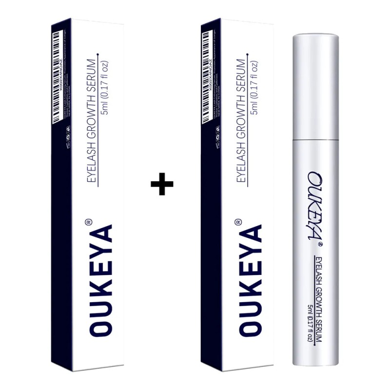 Oukeya Suero Crecimiento Pestañas Y Cejas Efectivo 5ml X2