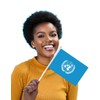 25 Packs Small United Nations Flags on Handheld Stick，Miniature United