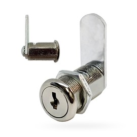 Olympus Lock 5-Disc Tumbler Cam Lock | Cascade Series 954 | 15/16” " Cylinder Length, Polished Nickel | Secure 5-Disc Tumbler Key System | Key Lock for Drawers, Cabinets, and Lockers