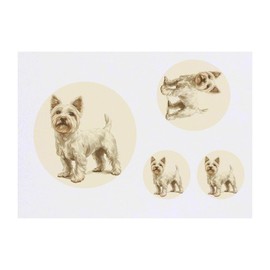 Azeeda 4 x 'Westie Hund stehend' Temporäre Tattoos - Wasserfest, Hautfreundlich & Ungiftig · Transfers in Verschiedenen Größen (TO00082802)