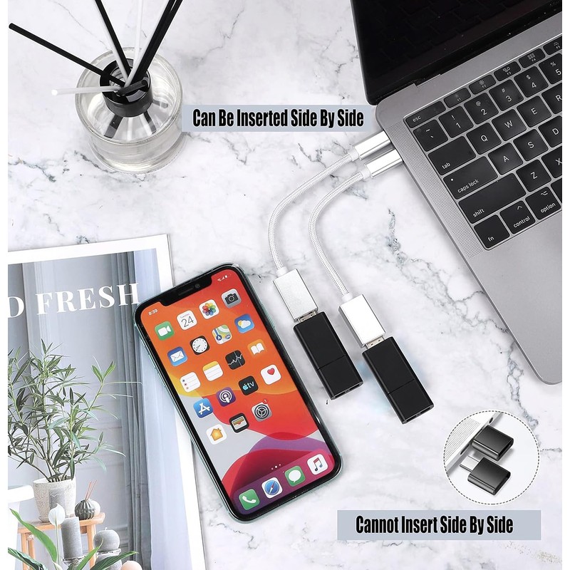 Tek Styz OTG USB-C 3.0 Adapter (2 Pack) Compatible with