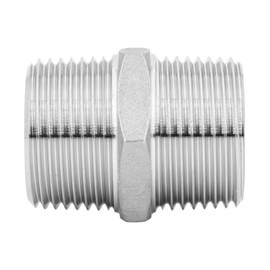 KI V4 A Stainless-Steel Double-Nipple External Thread Fitting