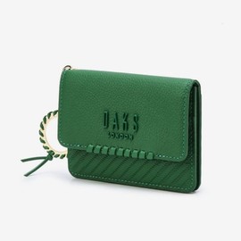 Daks (신세계강남점)DCHO4E162E2 그린 로고배색 소가죽 카드지갑 DCHO4E162E2 Green Logo Color-Blocked Cowhide Card Wallet