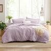 Love's cabin Seersucker Lavender King Size Comforter Set 7 Pieces,