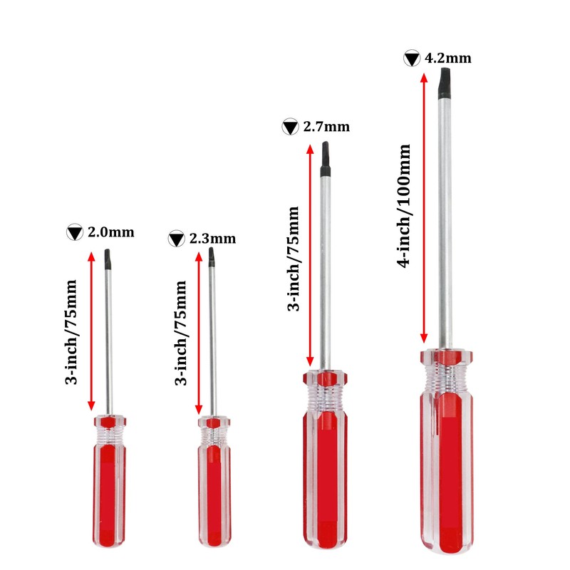 Rannb Triangle Head Screwdriver Set Magnetic Screwdriver 2.0mm, 2.3mm, 2.7mm,