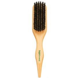 Boar Bristle Slick Back Hair Brush for Sleek Ponytail Bun & Smoothing Baby Hairs & Flyaways - Boar Brush Hair Comb for Women & Men - Teasing Hairbrush with Wide Rat Tail for Sectioning & Parting 1 PC