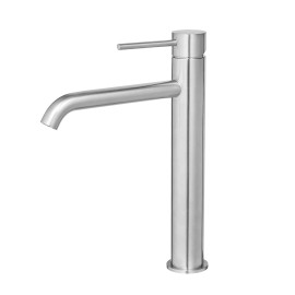 Modern Luxury Brushed Nickel 304 Stainless Steel Single-Hole Mounted Water Taps Single-Handle Bathroom Basin FaucetsSurface Finishing: Other, Color: 1410-22N