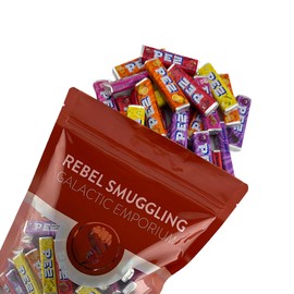 Assorted Fruit Hard Candy Refill Rolls for Candy Dispensers Bulk 5LB Bag by Rebel Smuggling Galactic Emporium. Includes Grape, Orange, Lemon, and Cherry.