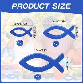 Elegant Decorative Fish for Confirmation and First Communion – Pack of 18 Wooden Fish in Deep Blue – Excellent for Table Decoration, Confetti Decoration Christening, Confirmation and Communion