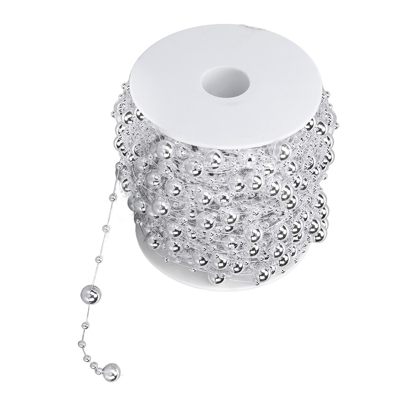 1 Roll Pearl Beads Chain Artificial Pearl Strand Trim String