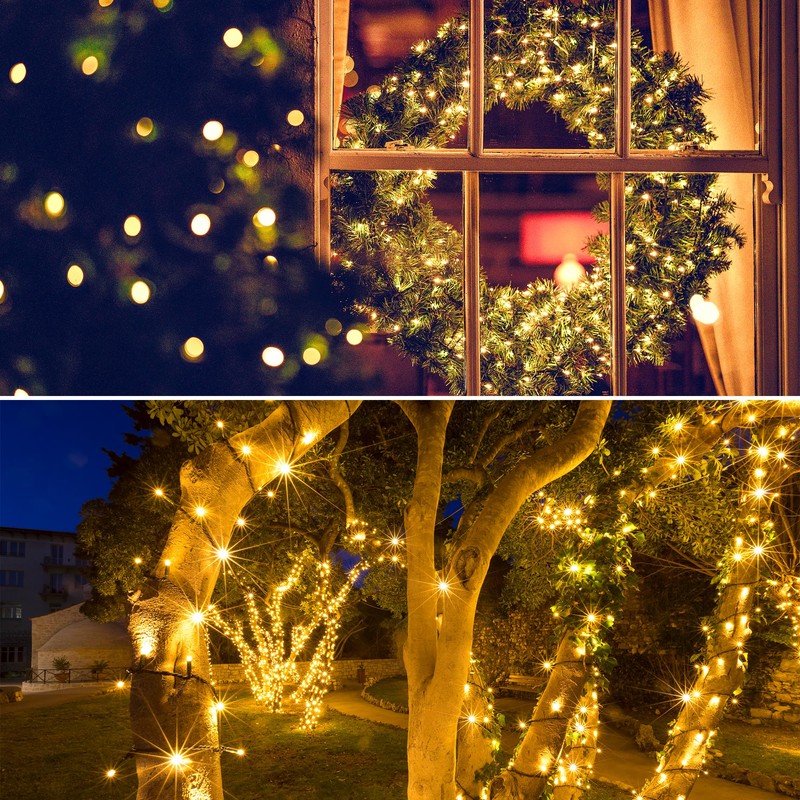 Solar String Lights for Outside, 39Ft 100 LED Solar String