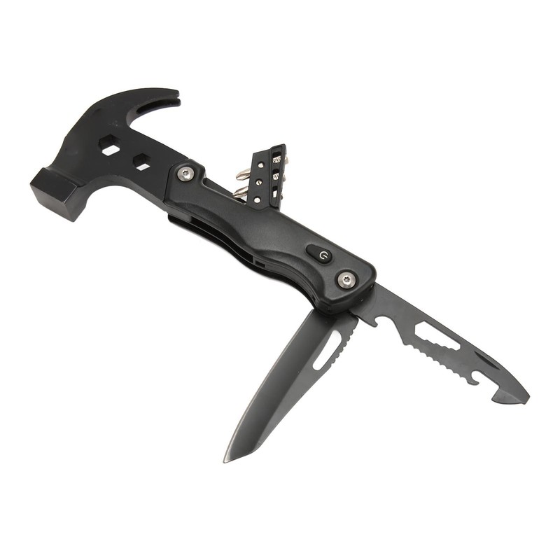 Multifunctional Hammer Foldable Small Portable Multitool Hammer with LED Light