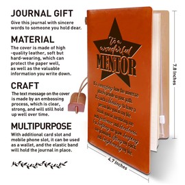 Leather Journal Gifts for Mentor, Mentor Retirement Farewell Going Away Birthday Christmas Gifts for Boss Leader Mentor Travel Diary Journal Notebooks Gifts, It's Amazing, 4.7" X 7.8"
