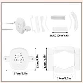 2pcs Baby Gate Banister Adapter, White Baby Stair Gate Kit Safety Stair Adapter Post Fitting Kit for Door Against Stairs Posts