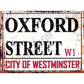 TRACY'S SIGNS 8x10in OXFORD STREET LONDON METAL SIGN RETRO VINTAGE STYLE 8x10in 20x25cm