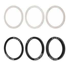 Zengjunwei 12 Pcs Fahrrad Innenlagerdichtung 24mm Tretlager Spacer Kit Kurbelgarnitur Unterlegscheiben Teile kurbeln für Straßenfahrräder Für Bb86/91/92/Bb30/Pf30