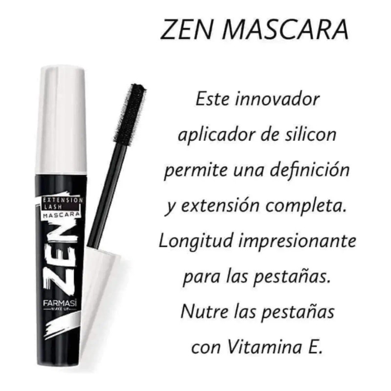 Mascara De Pestañas Zen Farmasi Con Vitamina E Rimel