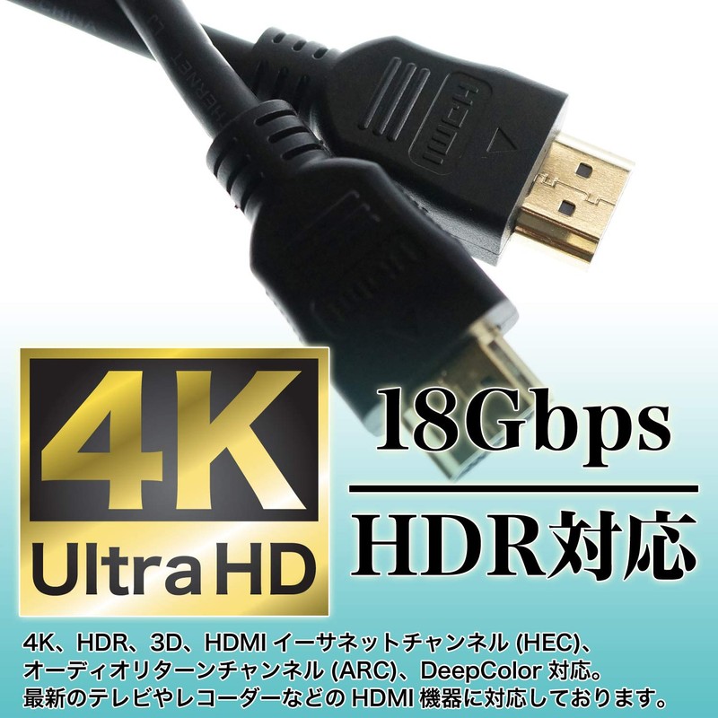 HORIC High Speed HDMI Cable for 4K, 3D, HEC, ARC