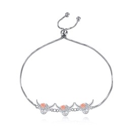 YAFEINI Highland Cow Bracelet 925 Sterling Silver Adjustable Cow Bracelet Chain Western Jewelry Gifts for Women Girls