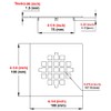4-1/4 Inch Square Snap-in Shower Drain Brushed Nickel