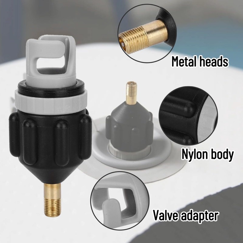 2Pcs Air Pump Inflator, Heads Inflator Adapter Surfboard Paddle Board