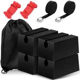 Innconee Universal Car Top Canoe Carrier Kit 6.7 Inch Kayak Foam Blocks for Roof Rack Soft Standard Replacement Car Top Roof Racks Pads with Tie-Downs