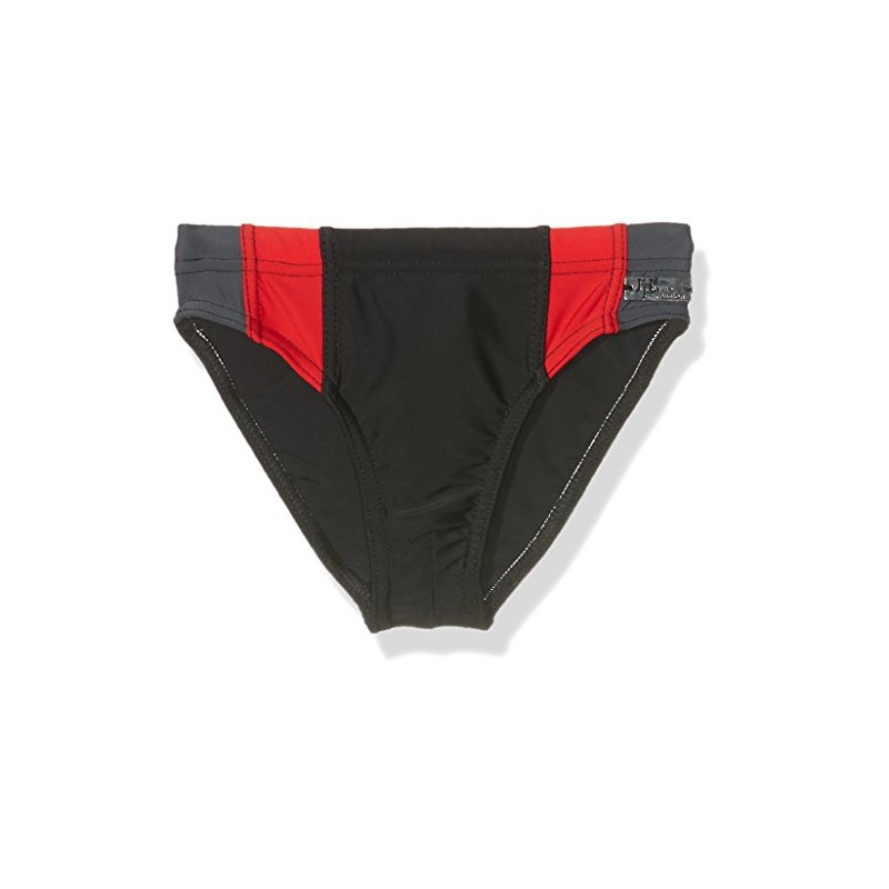 Haute Pression Boys' Briefs 515, Black (Black/Grey/Red)