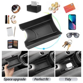 SKTU Centre Armrest Organiser Compatible with V*W UP GTI Seαt Mii Skodα Citigo Multifunctional Storage Box for Centre Console Armrest with Non-Slip Pad