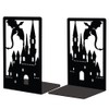 Peacoblue Metal Bookends for Shelves Room Decorative, Creative Heavy Duty